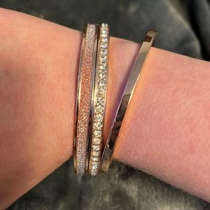 Charming Charlie Rose gold bangles set